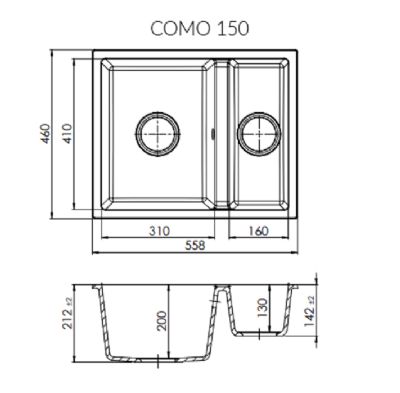 GRANMASTER COMO 150 UNDERMOUNTED/INSET/FLUSH MOUNTED TITAN GREY QUARTZ SINGLE BOWL SINK, GRA0078 GRANMASTER COMO 150 UNDERMOUNTED/INSET/FLUSH MOUNTED TITAN GREY QUARTZ SINGLE BOWL SINK, GRA0078
